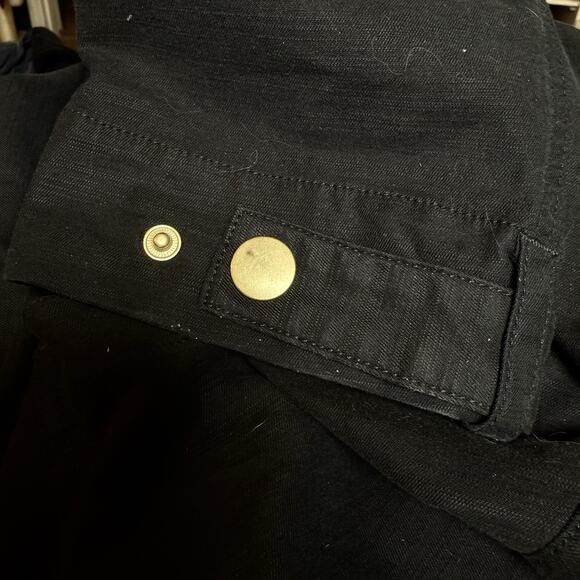 Anthropologie Halsey Black Utility Jumpsuit Sz M Sexy Badass Style Cap Sleeves - Picture 8 of 13